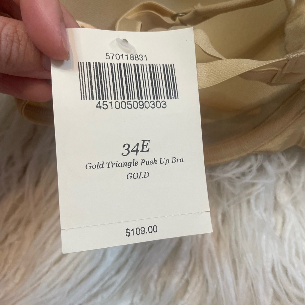NWT Undressed Marlies Dekkers Underwire Push Up Bra Gold 34E Boston Proper - Picture 5 of 7